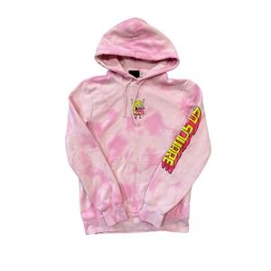 H&M Pink Tie Dye Spongebob Squarepants Graphic Hoodie Womens‎ XS Extra Small